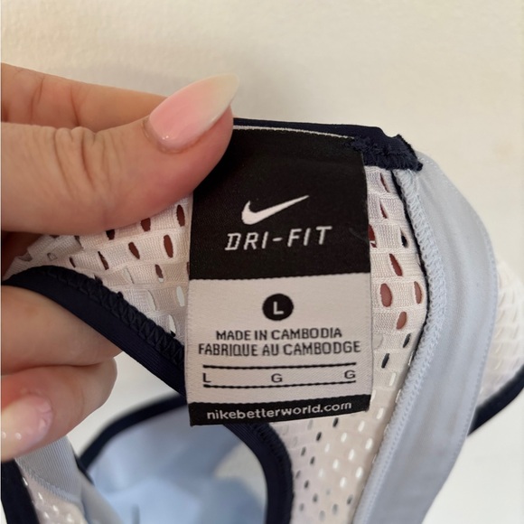 Like New Nike Maria Sharapova tennis dress Mesh Sporty Prep Light Blue/White LG - Picture 6 of 7